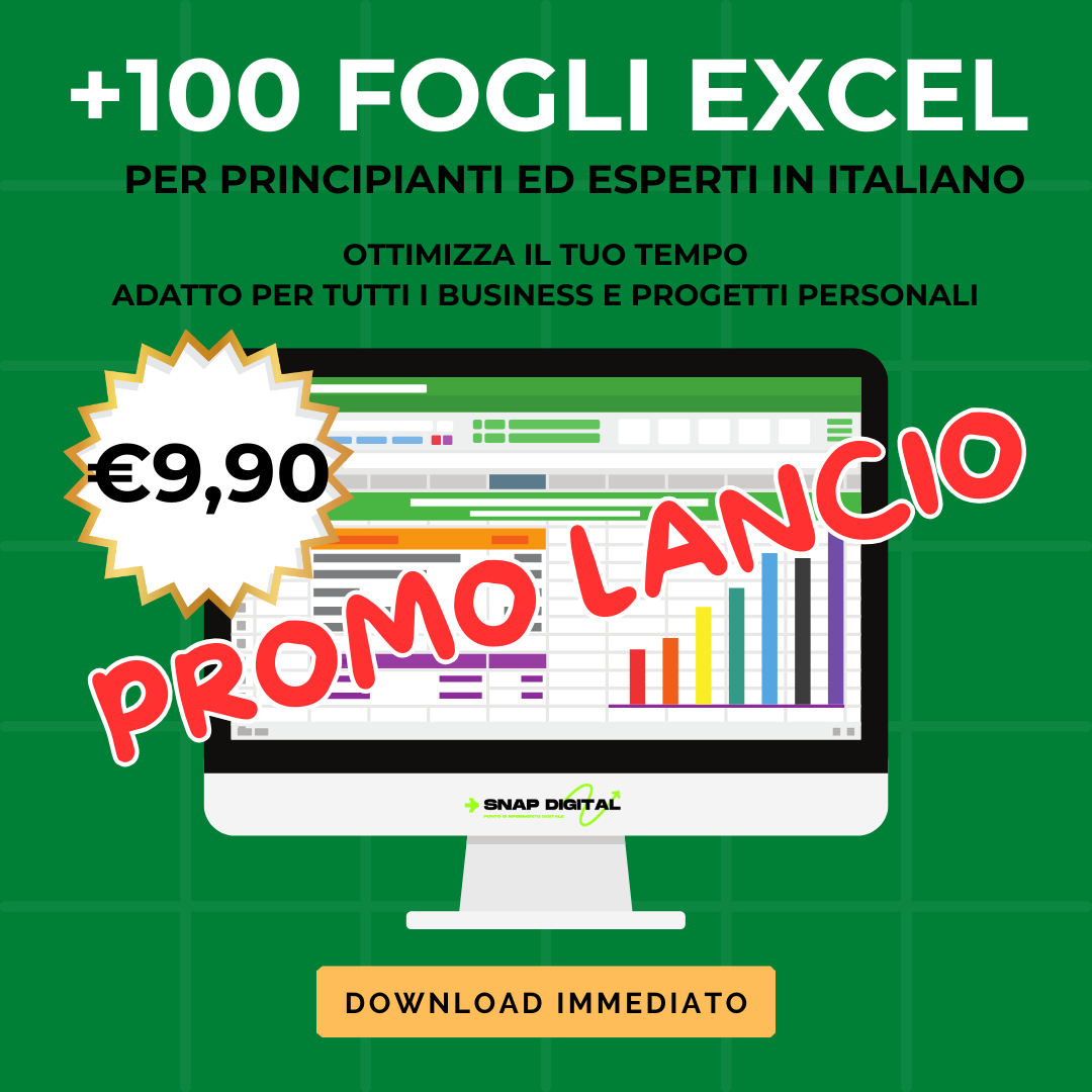 100 Fogli Excel Pronti all'Uso IN ITALIANO Per business e privati